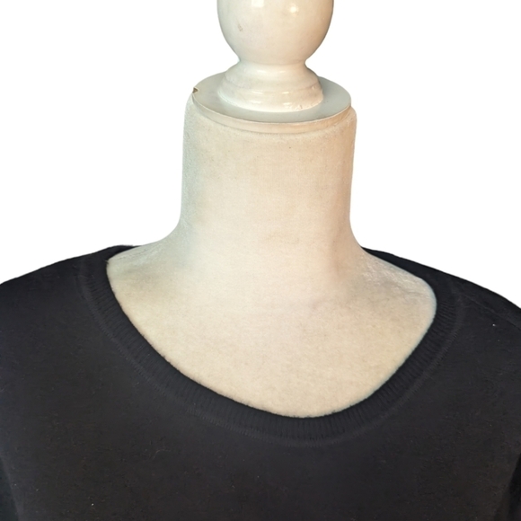 Maison Jules puff long sleeve soft deep black knit pullover sweater NWT sz XXL - Picture 6 of 12